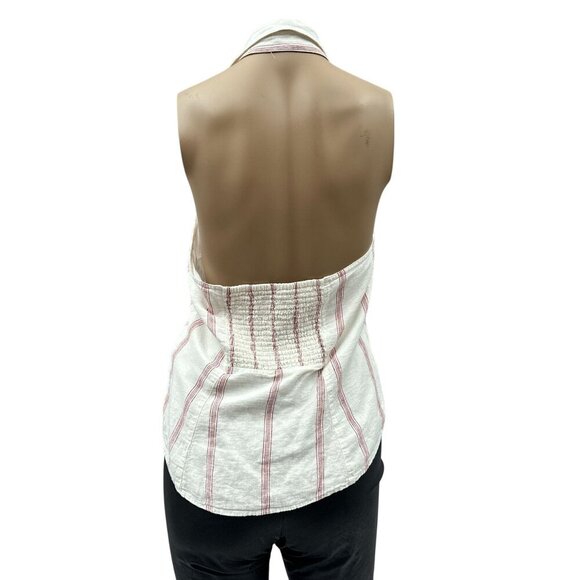 Anthropologie From the Heart of Building 18 Walsh Collared Buttondown Smocked 8 - Picture 6 of 15